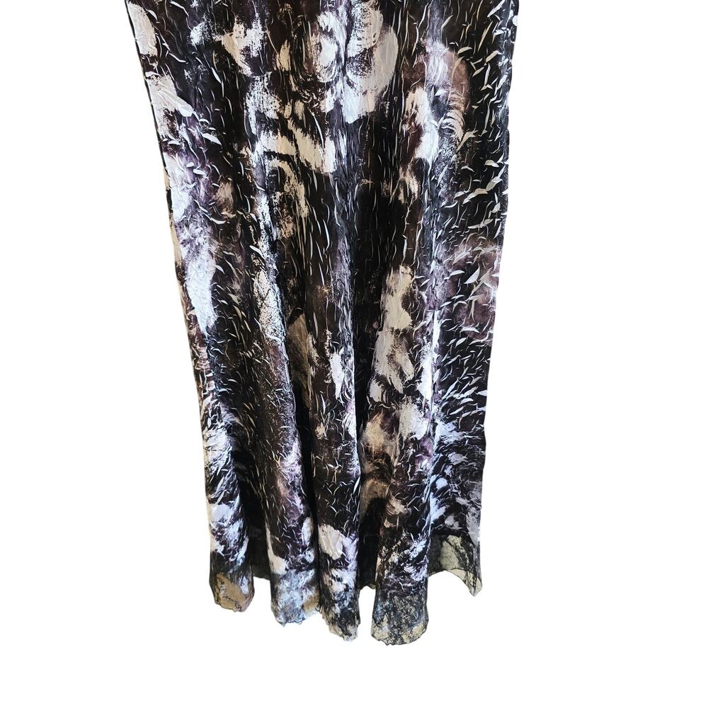 Lindi Crinkle rose lace edged midi dress size large dark fairy whimsygoth - Picture 4 of 7
